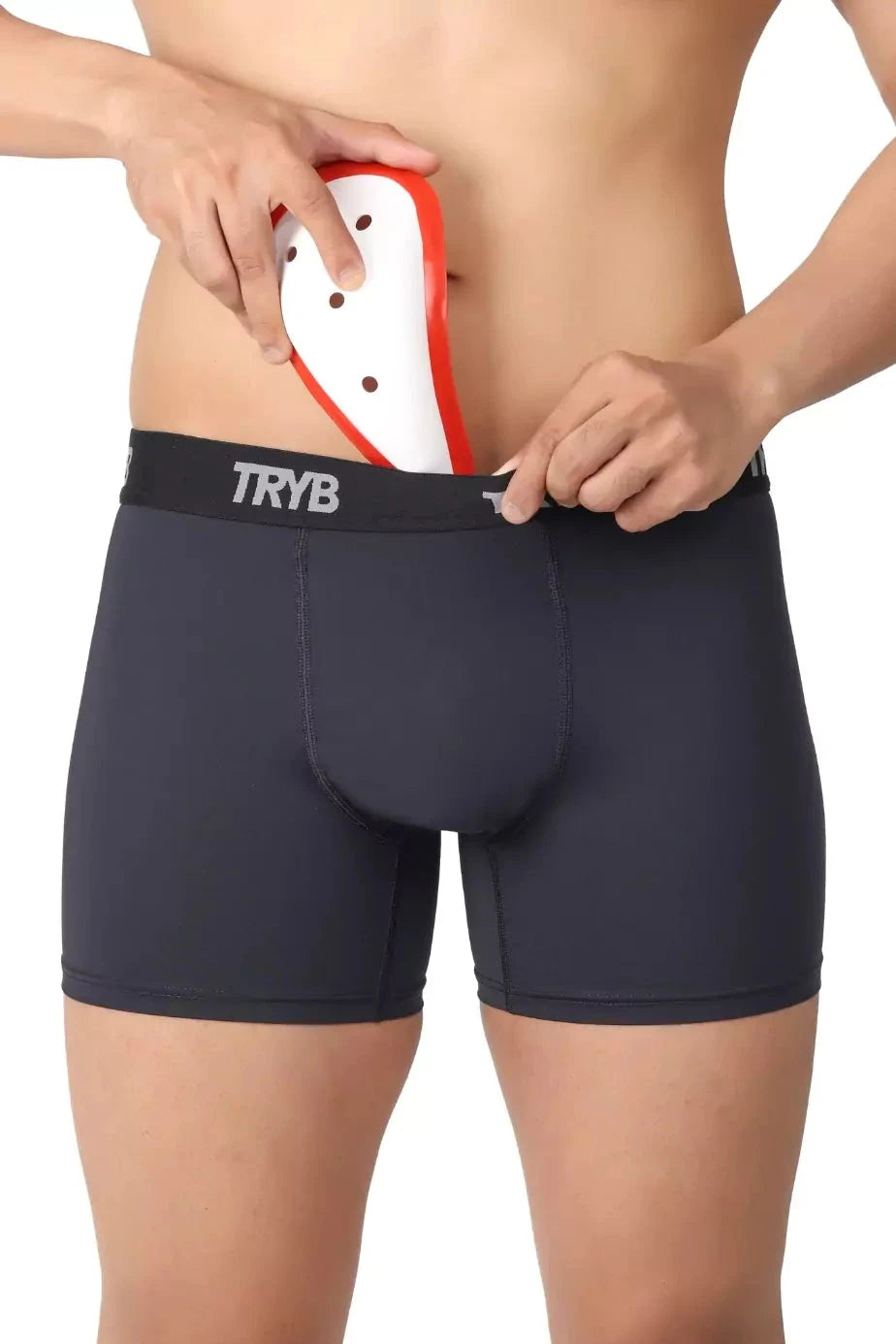 Trybwear ACTIV – Squarecut with Supporter Midnight Black / S