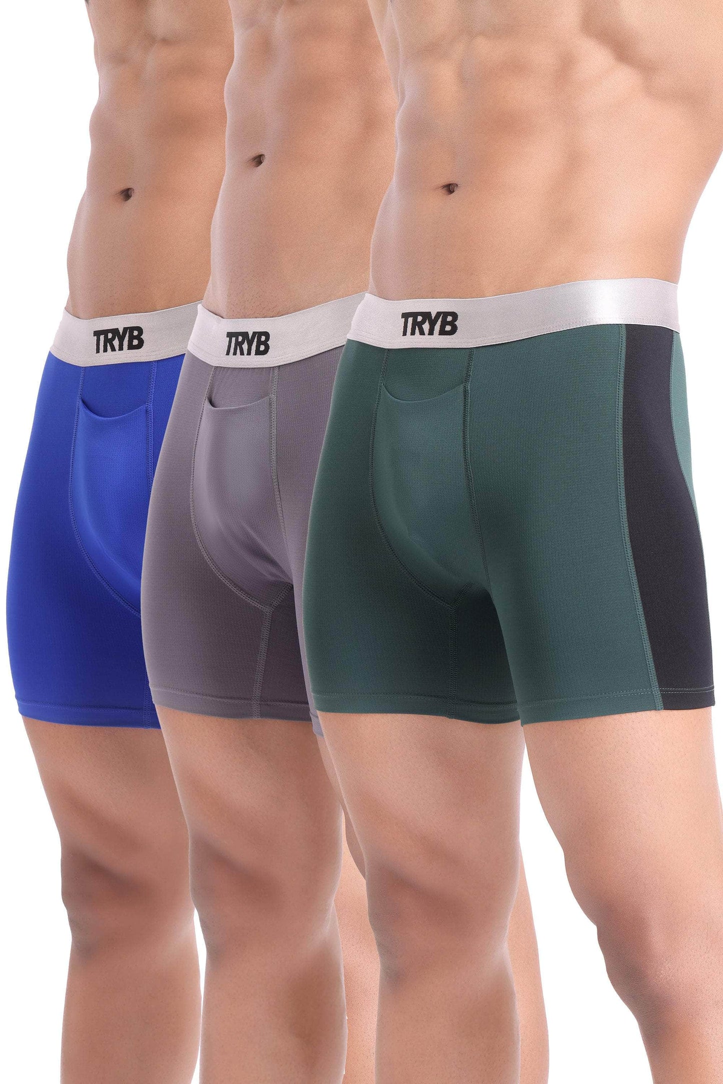Trybwear Platinum (3 Pack) Onyx Indigo - Onyx Rhino - Emerald Black / S