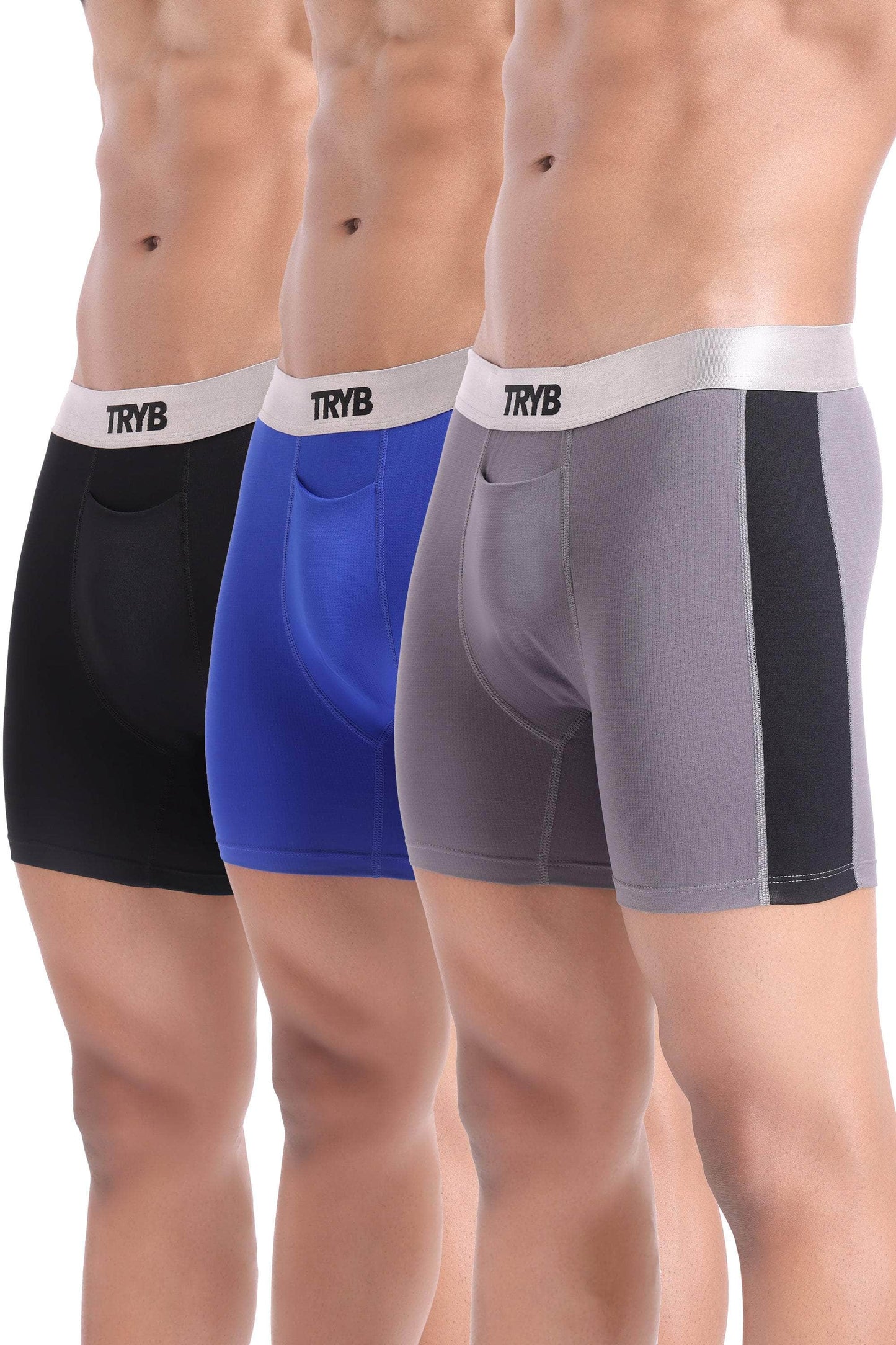 Trybwear Platinum (3 Pack) Slate Black - Onyx Indigo - Onyx Rhino / S