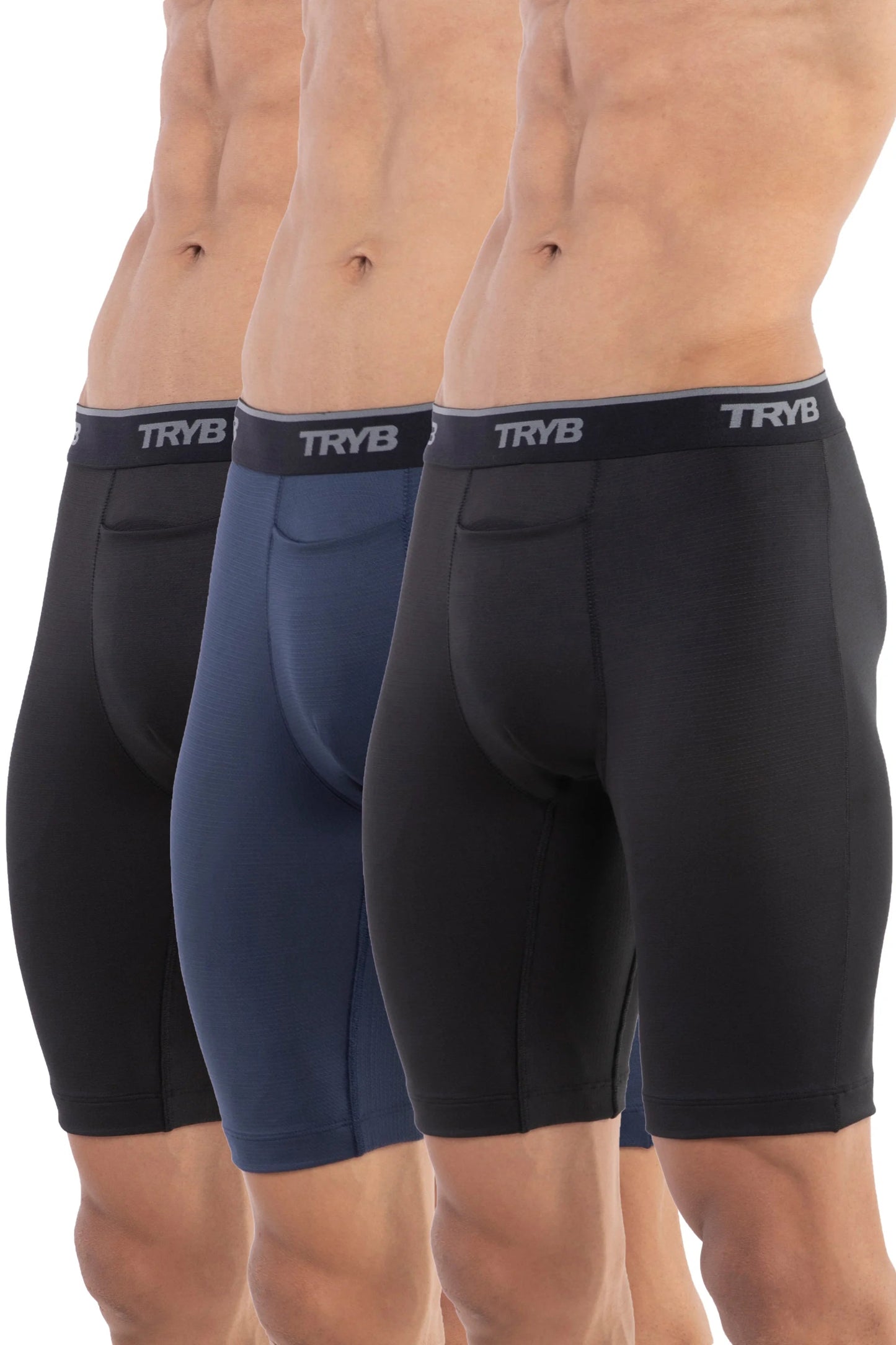 Trybwear PRO - Compression (3 pack) Black Raven - Black Raven - Cordon Bleu / S