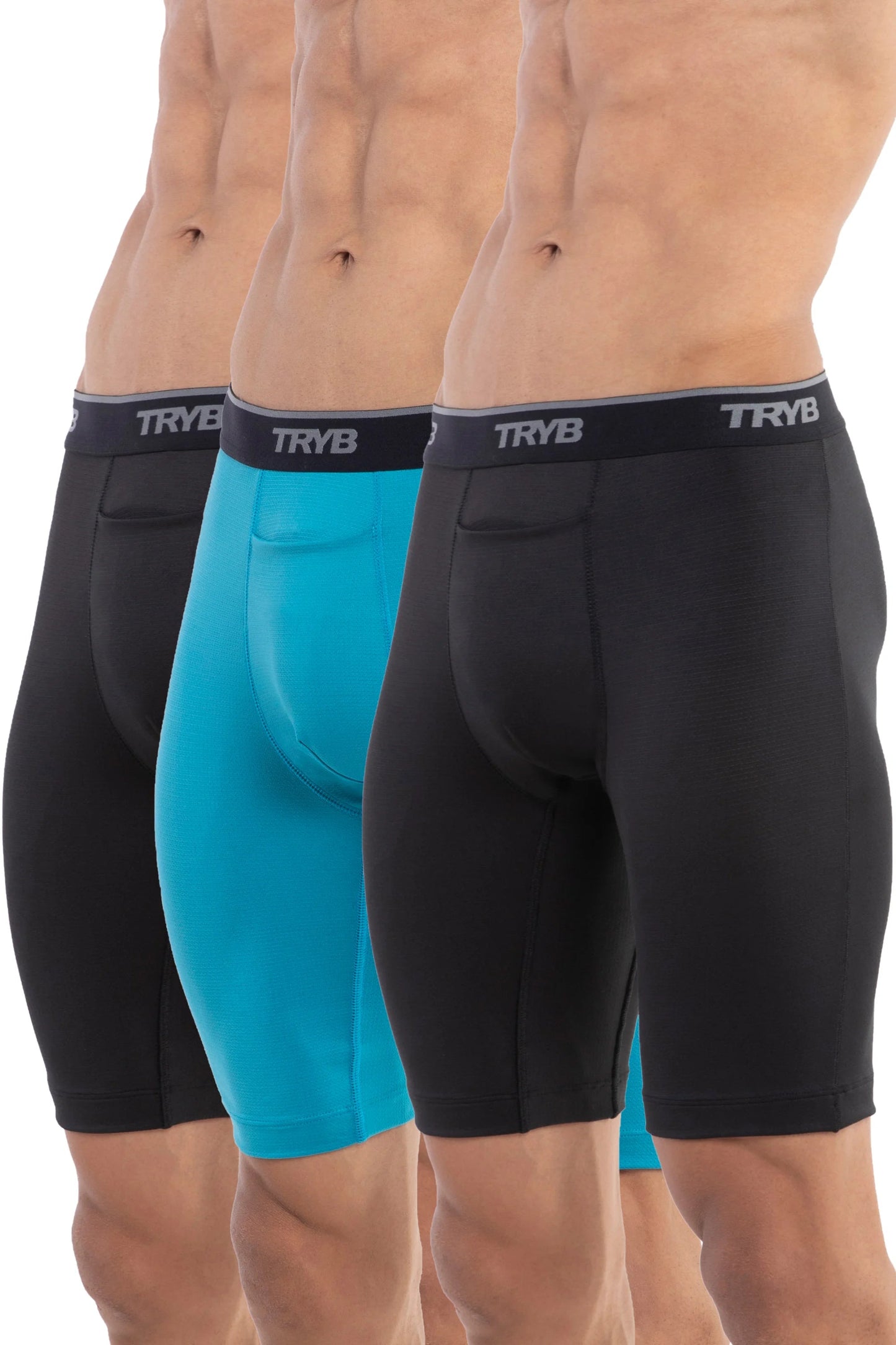 Trybwear PRO - Compression (3 pack) Black Raven - Black Raven - Tranquil Sea / S