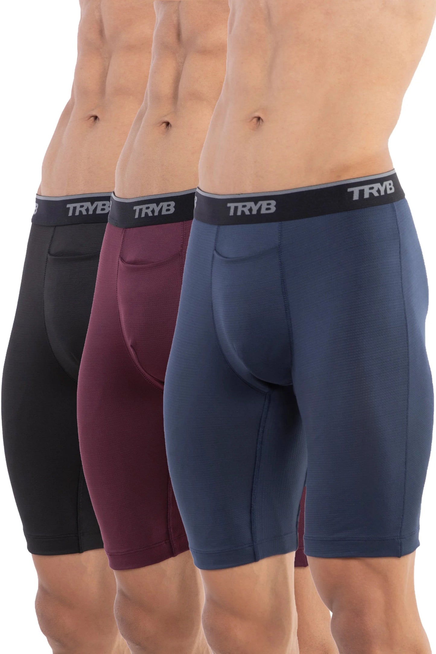 Trybwear PRO - Compression (3 pack) Black Raven - Bordeaux - Cordon Bleu / S