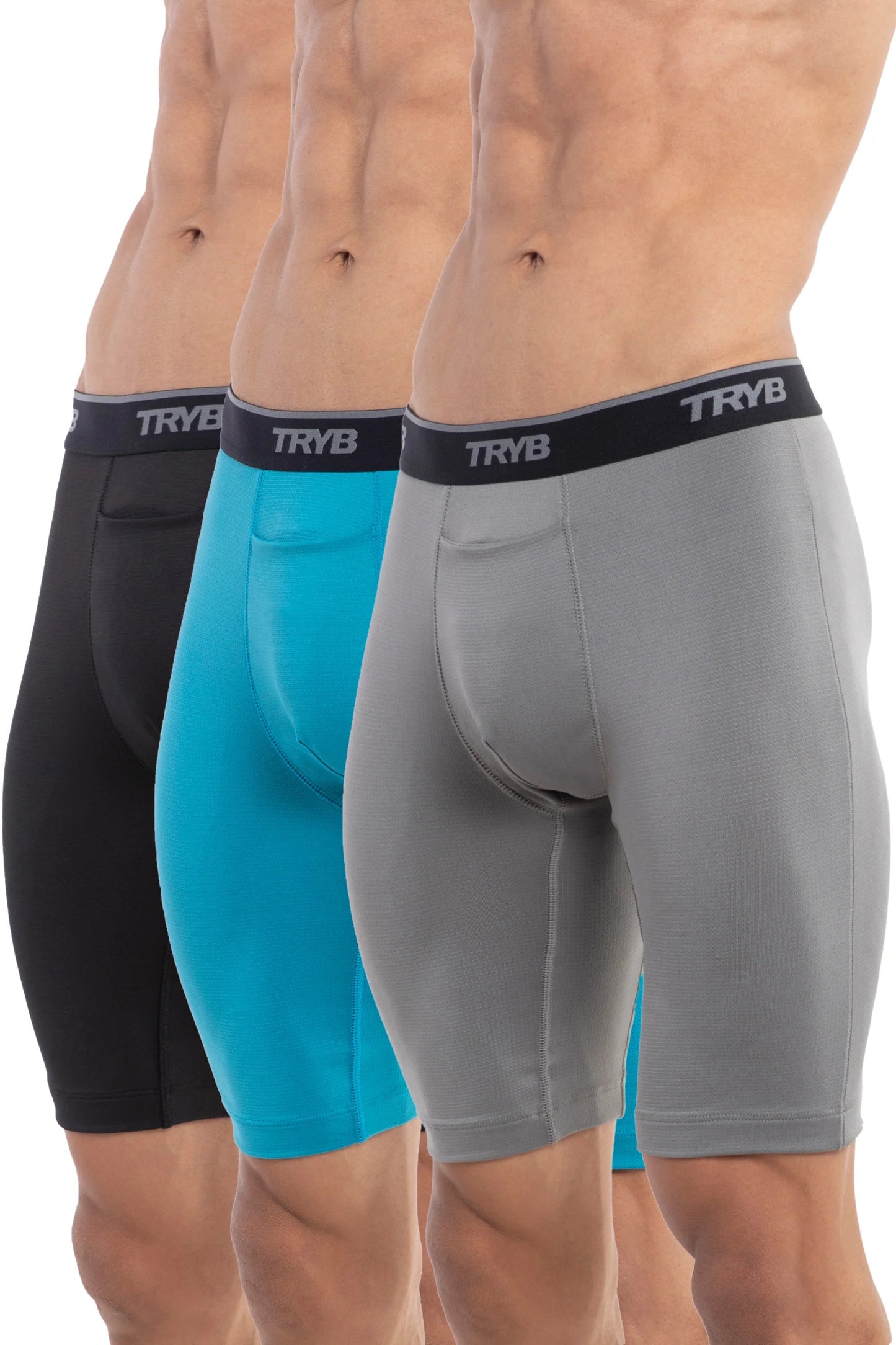 Trybwear PRO - Compression (3 pack) Black Raven - Shark Grey - Tranquil Sea / S