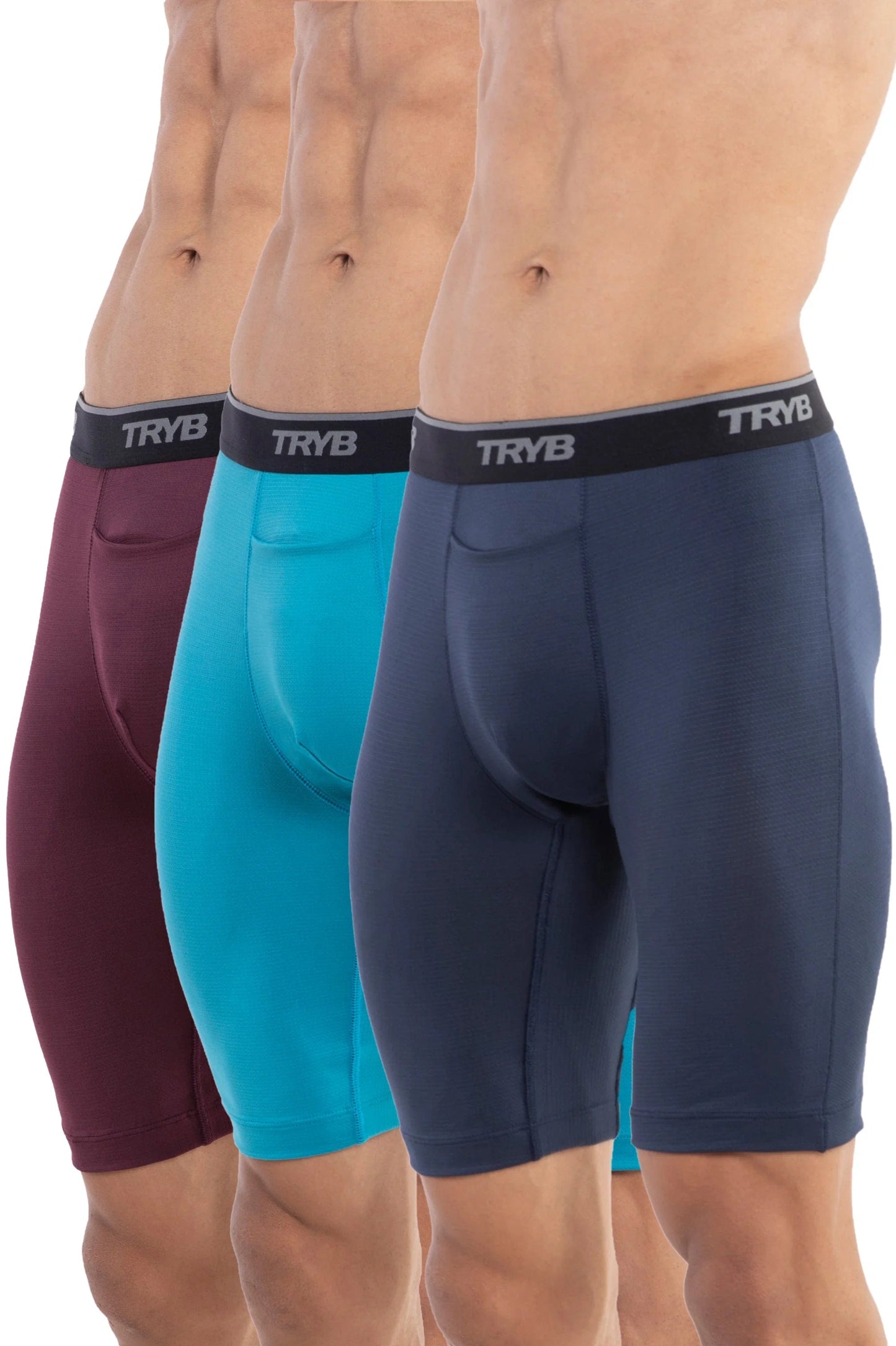Trybwear PRO - Compression (3 pack) Tranquil Sea - Bordeaux - Cordon Bleu / S