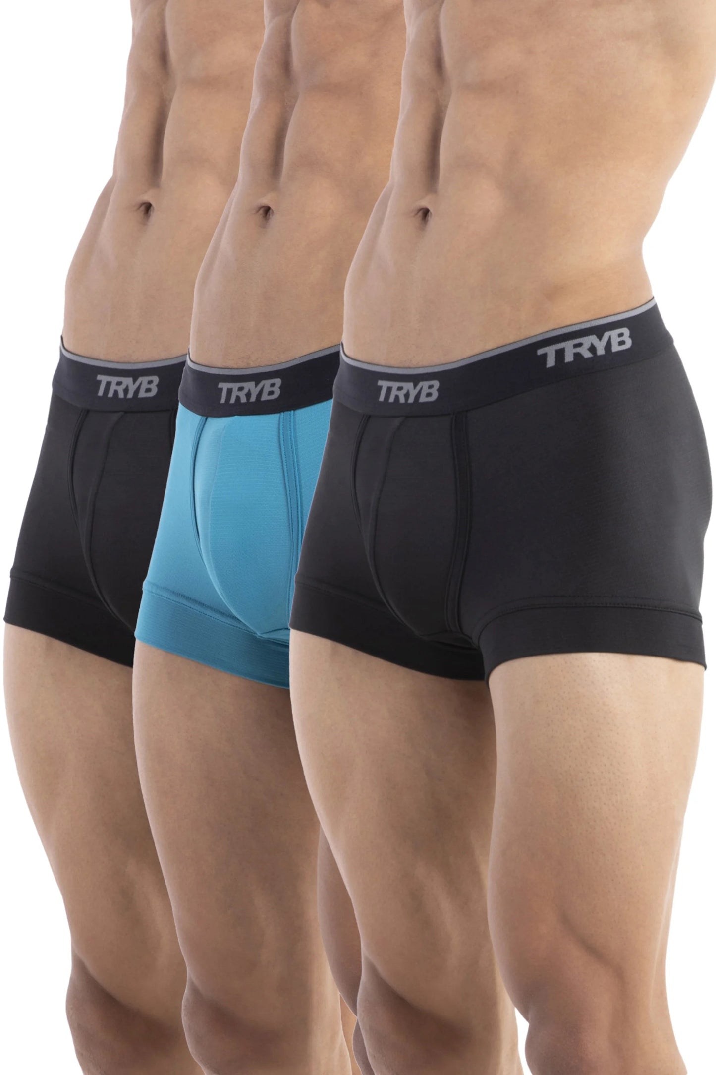 Trybwear PRO - Short Boxer (3 pack) Black Raven - Black Raven - Tranquil Sea / S