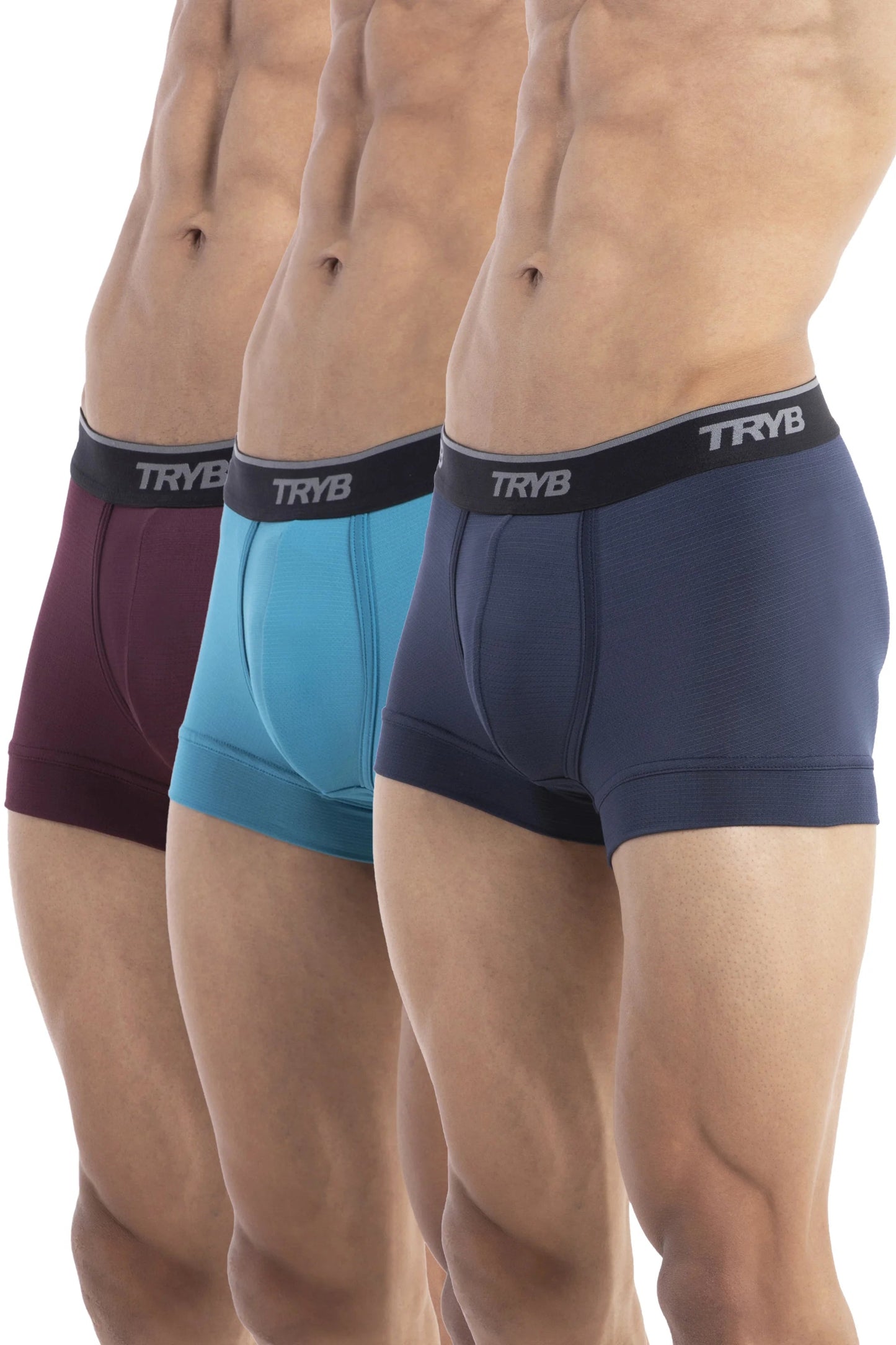 Trybwear PRO - Short Boxer (3 pack) Tranquil Sea - Bordeaux - Cordon Bleu / S