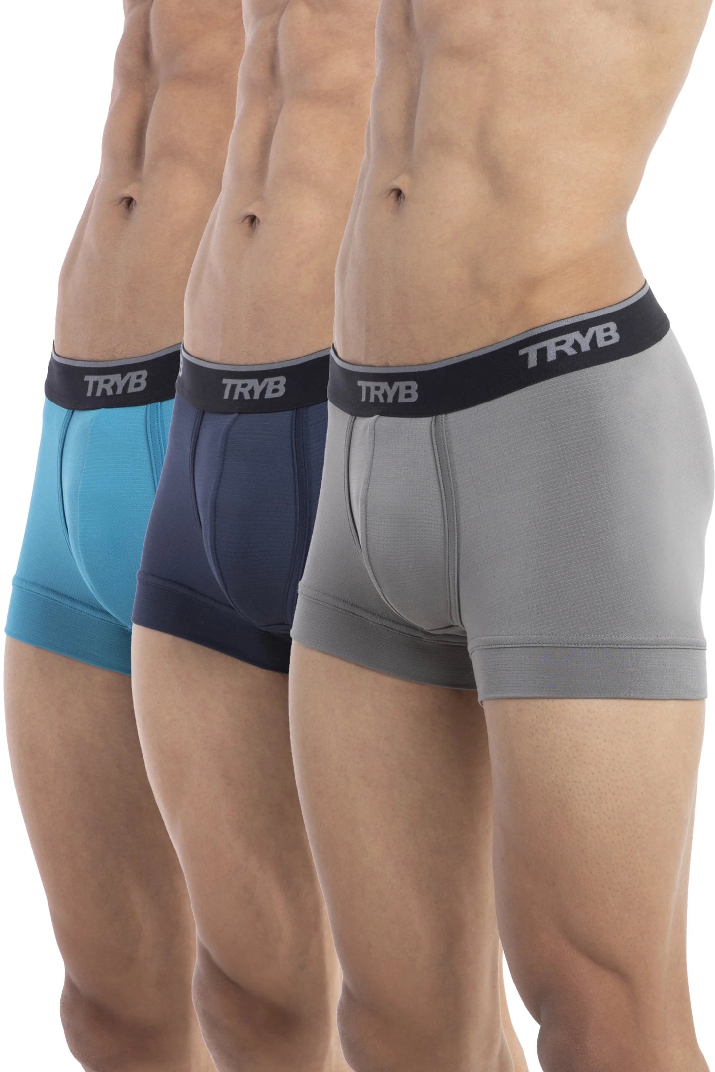 Trybwear PRO - Short Boxer (3 pack) Tranquil Sea - Shark Grey - Cordon Bleu / S