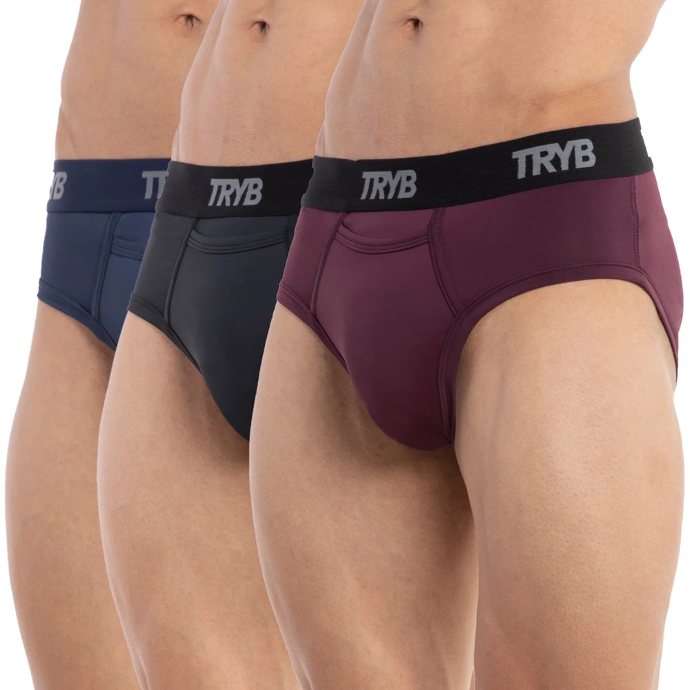 
                  
                    Trybwear ACTIV – Briefs (3 Pack) Armada Marine - Grape Vine - Midnight Black / S
                  
                