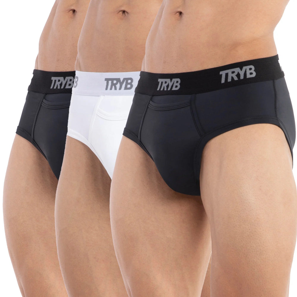 
                  
                    Trybwear ACTIV – Briefs (3 Pack) Midnight Black - White Smoke - Midnight Black / S
                  
                