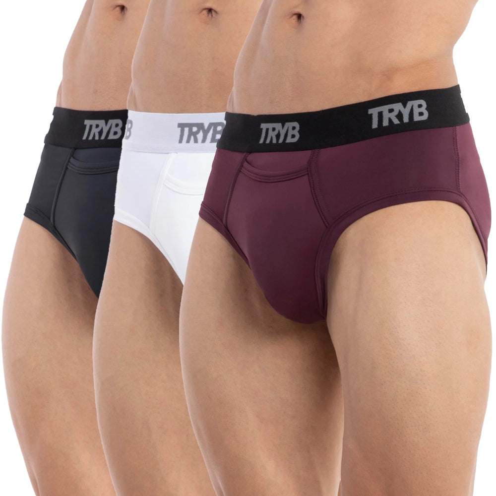
                  
                    Trybwear ACTIV – Briefs (3 Pack) White Smoke - Grape Vine - Midnight Black / S
                  
                