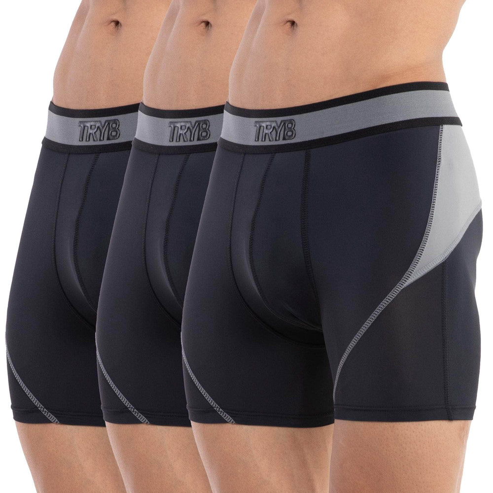 Trybwear ACTIV-H Trunk (3 Pack) Midnight Black / S