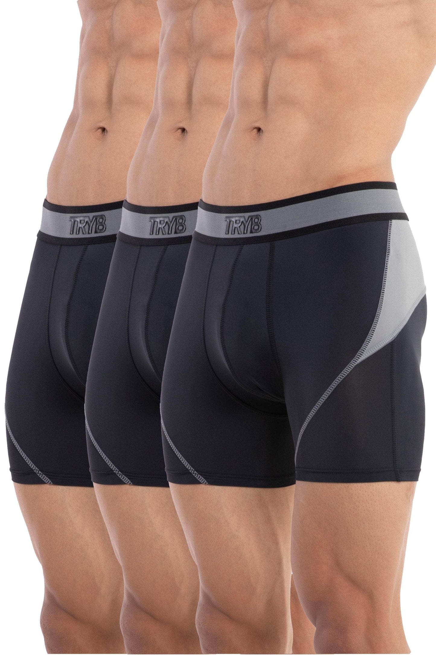 Trybwear ACTIV-H Trunk (3 Pack) Midnight Black / S