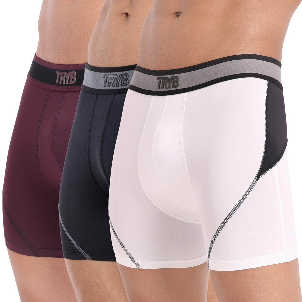 
                  
                    Trybwear ACTIV-H Trunk (3 Pack) White Smoke - Grape Vine - Midnight Black / S
                  
                