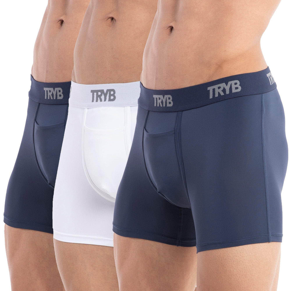Trybwear ACTIV – Square Cut (3 Pack) Armada Marine - White Smoke - Armada Marine / S