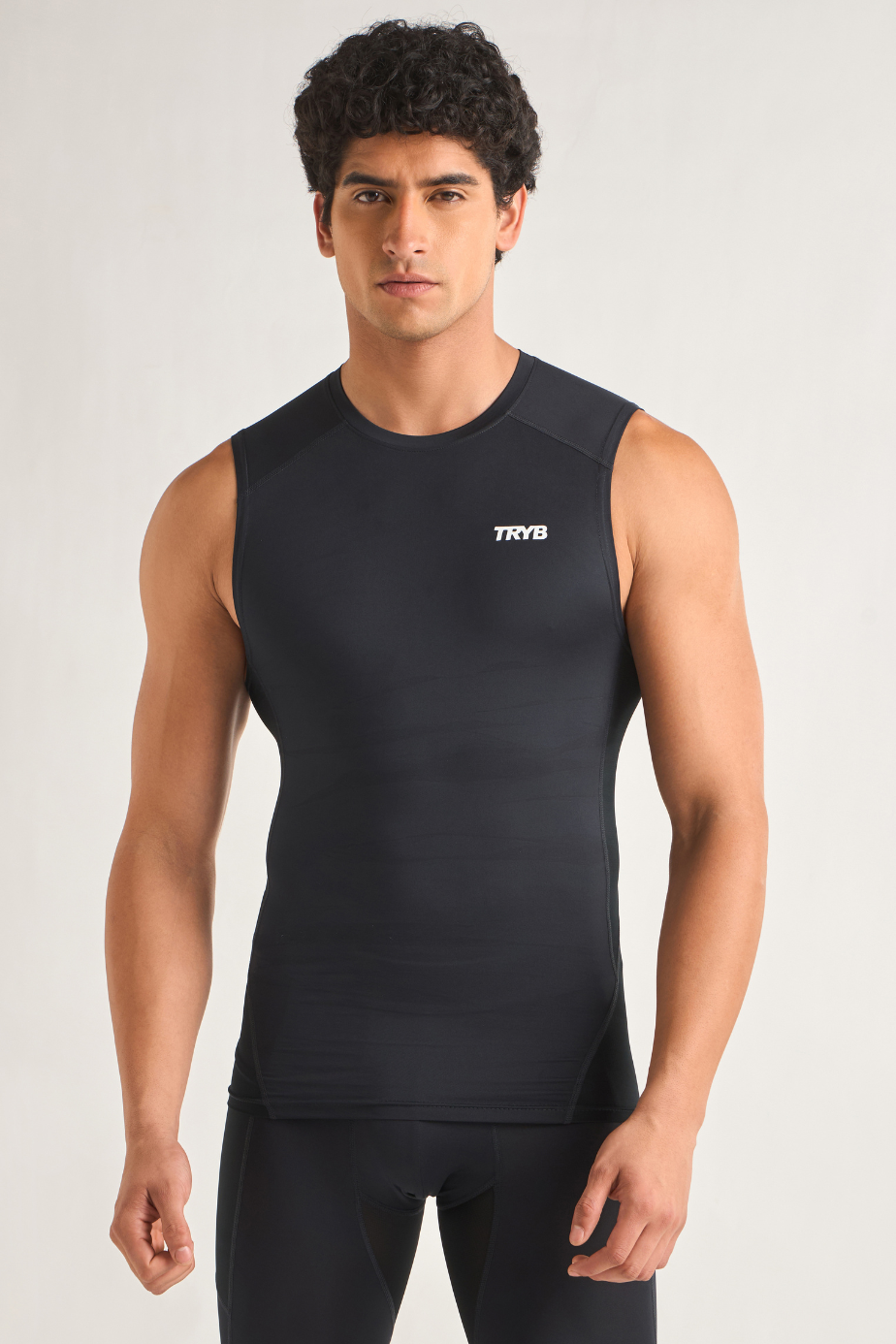 Trybwear Compression Sleeveless Vest Black Noir / S