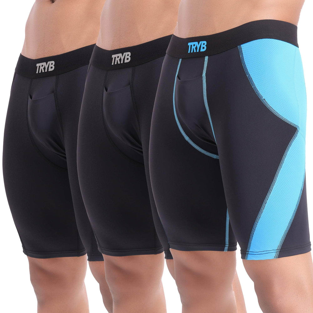
                  
                    Trybwear Energizer (Compression) - 3 Pack All Black - Black Azure - All Black / S
                  
                