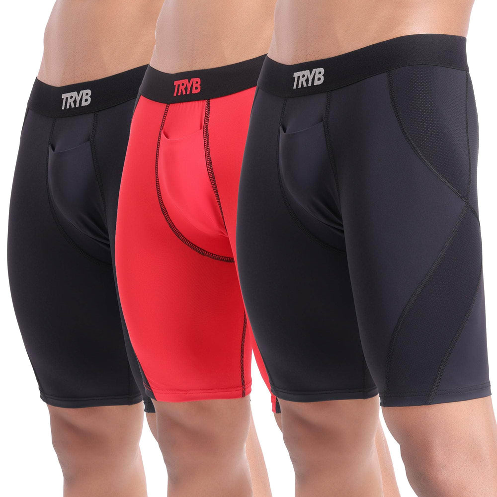 
                  
                    Trybwear Energizer (Compression) - 3 Pack All Black - Red Graphite - All Black / S
                  
                