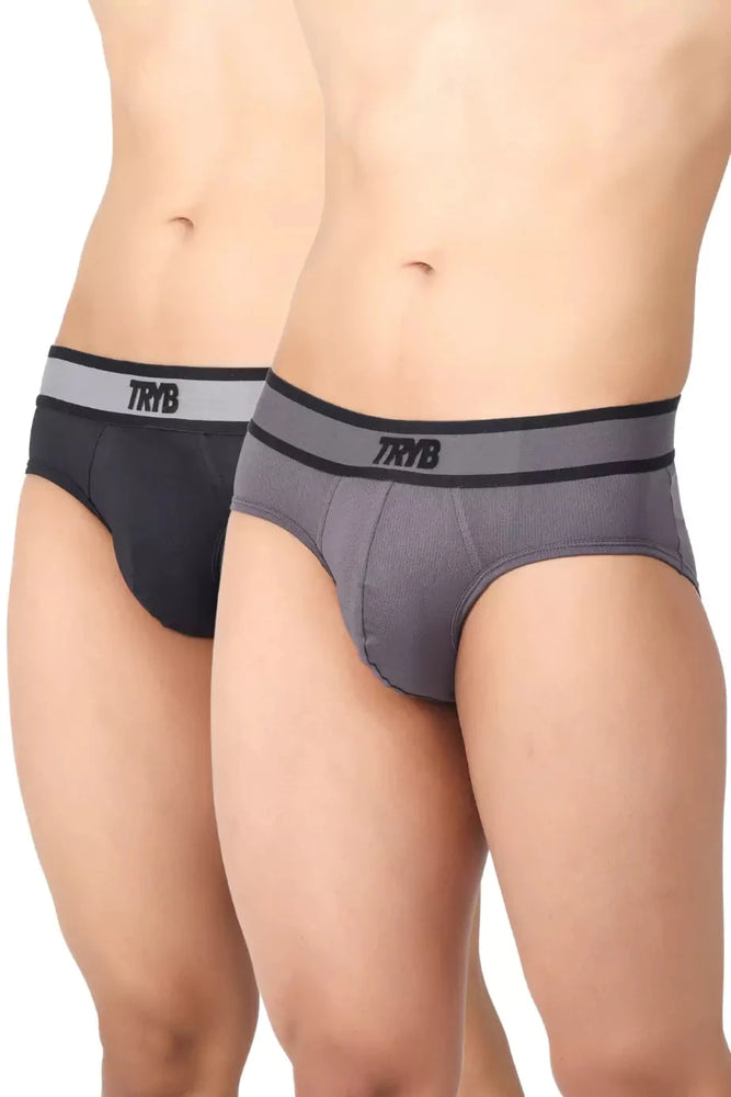 
                  
                    Trybwear PRO - Brief (2 Pack) Black-Steel Smoke / S
                  
                