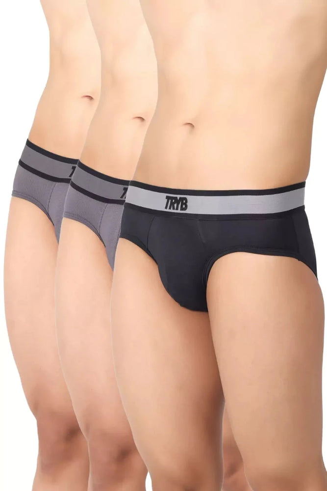 
                  
                    Trybwear PRO - Brief (3 Pack) Steel-Smoke-Black-Raven-Steel-Smoke / S
                  
                