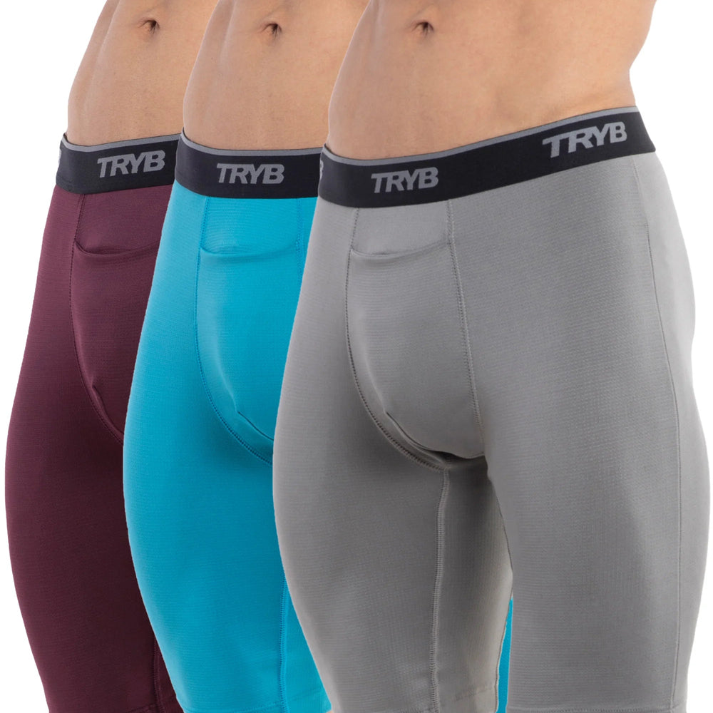 
                  
                    Trybwear PRO - Compression (3 pack) Tranquil Sea - Bordeaux - Shark Grey / S
                  
                