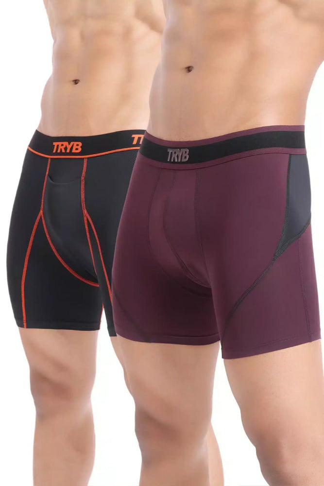 
                  
                    Trybwear Activ H-Trunk x Liquid (Combo) Grape Vine - Black Tangerine / S
                  
                