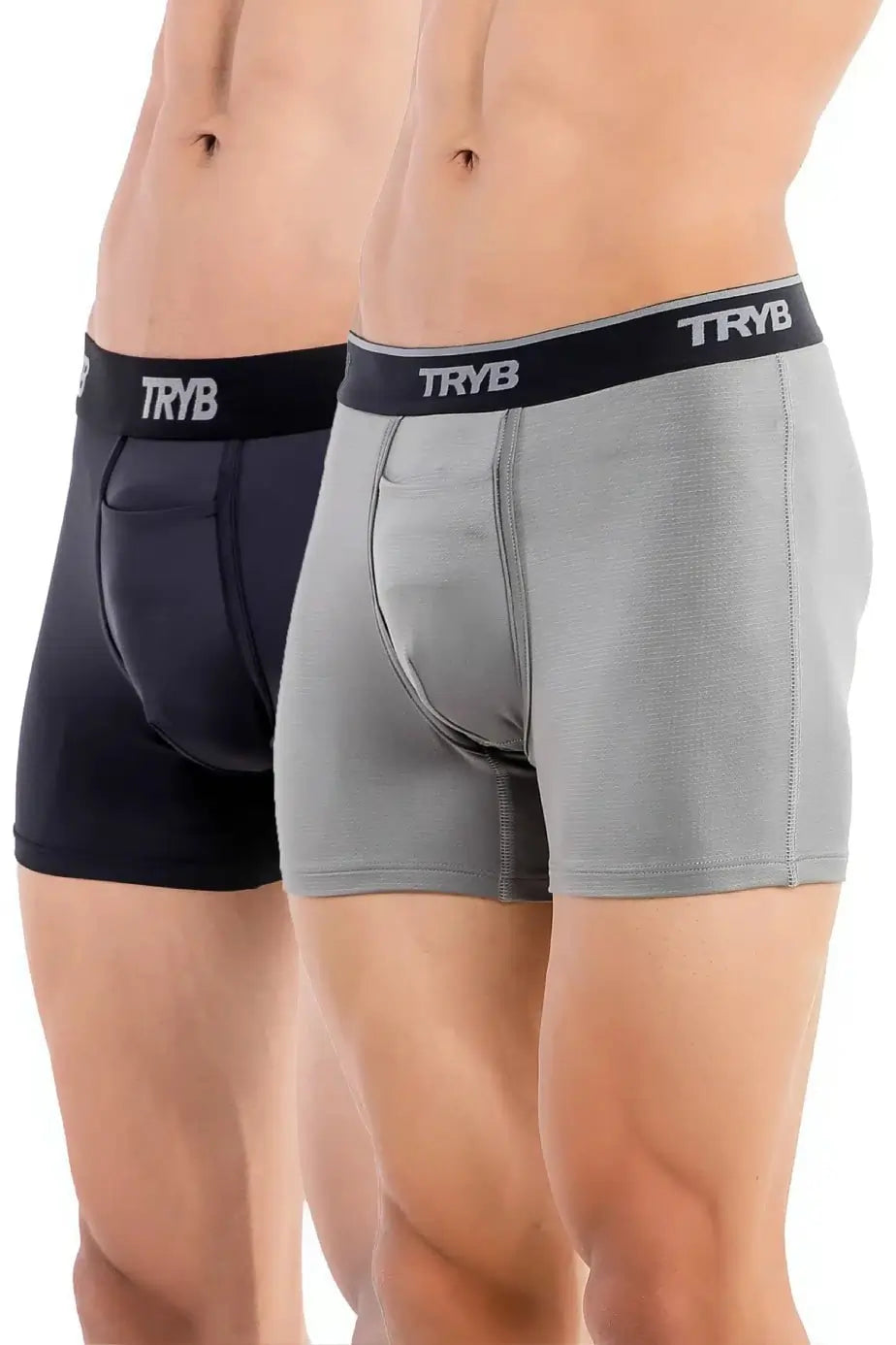 Trybwear ACTIV – Square Cut (2 pack) Concrete - Midnight Black / S