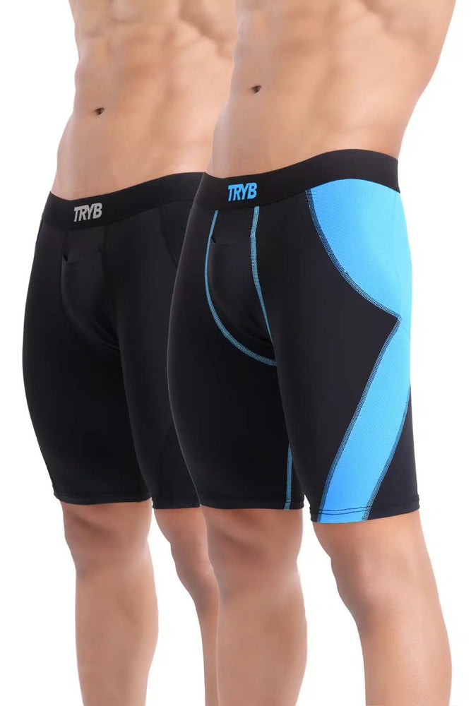 
                  
                    Trybwear Energizer (Compression) - 2 Pack All Black - Black Azure / S
                  
                