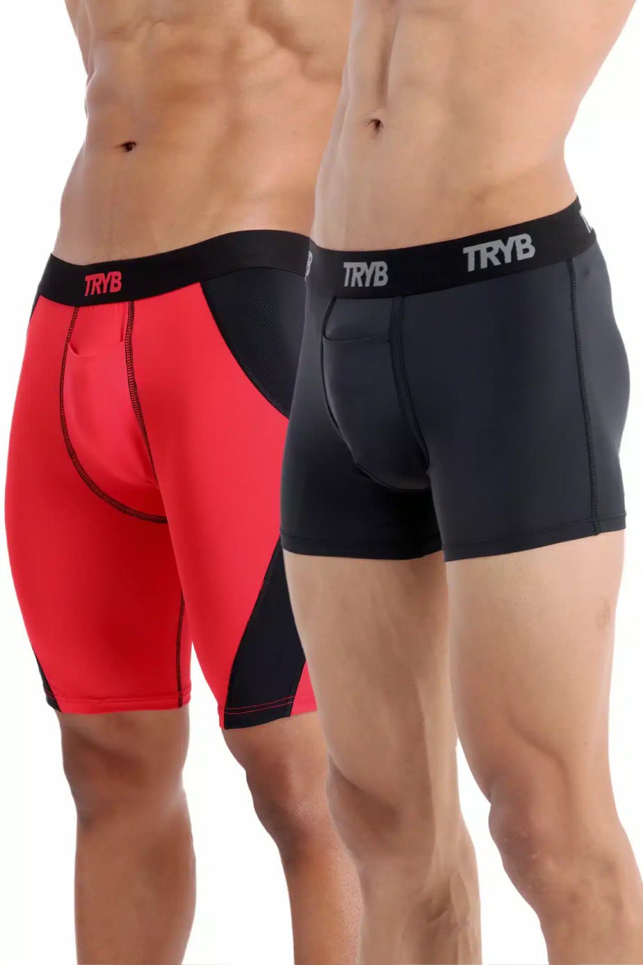 Trybwear Energizer x Activ Square Cut (Combo) Red Graphite - Midnight Black / S